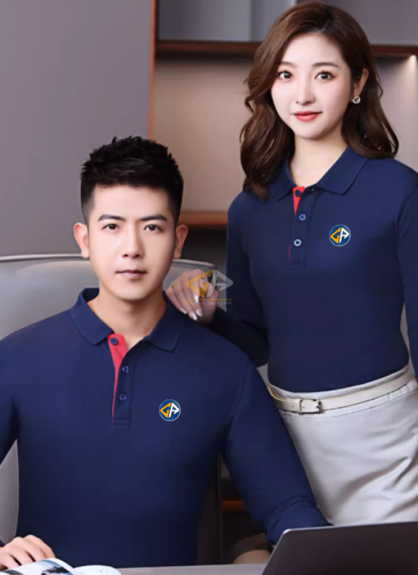 Áo thun đồng phục công ty dài tay thanh lịch
